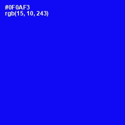 #0F0AF3 - Blue Color Image