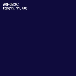 #0F0B3C - Black Rock Color Image