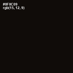 #0F0C09 - Cod Gray Color Image