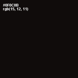 #0F0C0B - Cod Gray Color Image