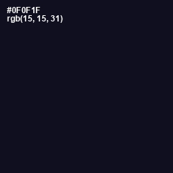 #0F0F1F - Ebony Color Image