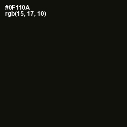 #0F110A - Gordons Green Color Image
