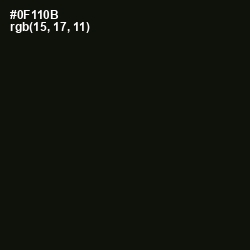 #0F110B - Gordons Green Color Image