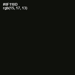 #0F110D - Gordons Green Color Image