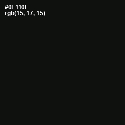 #0F110F - Gordons Green Color Image