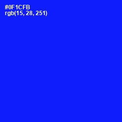 #0F1CFB - Blue Color Image