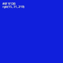 #0F1FDB - Dark Blue Color Image