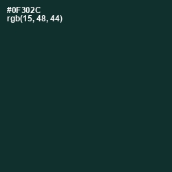 #0F302C - Bottle Green Color Image