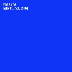 #0F34F6 - Blue Color Image