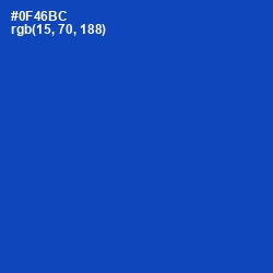 #0F46BC - Tory Blue Color Image