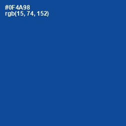 #0F4A98 - Congress Blue Color Image