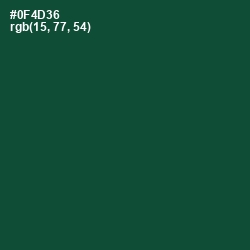 #0F4D36 - Te Papa Green Color Image