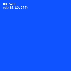 #0F52FF - Blue Ribbon Color Image