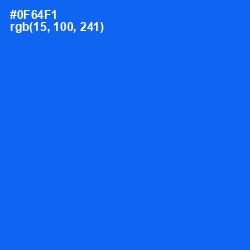 #0F64F1 - Blue Ribbon Color Image