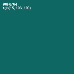 #0F6764 - Blue Stone Color Image