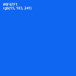 #0F67F1 - Blue Ribbon Color Image