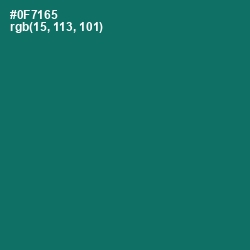 #0F7165 - Pine Green Color Image