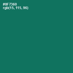 #0F7360 - Pine Green Color Image