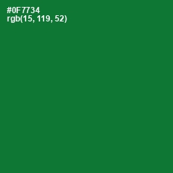 #0F7734 - Fun Green Color Image
