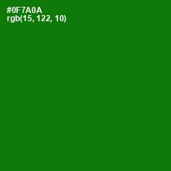 #0F7A0A - Japanese Laurel Color Image