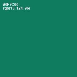 #0F7C60 - Pine Green Color Image