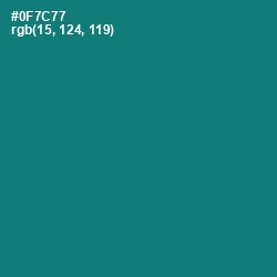 #0F7C77 - Surfie Green Color Image