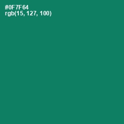 #0F7F64 - Pine Green Color Image