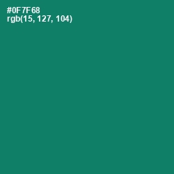 #0F7F68 - Pine Green Color Image