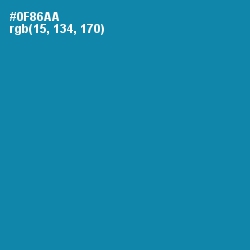 #0F86AA - Bondi Blue Color Image