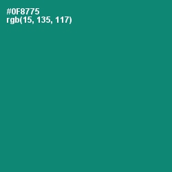 #0F8775 - Elf Green Color Image