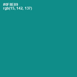 #0F8E89 - Teal Color Image