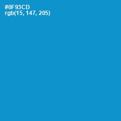 #0F93CD - Pacific Blue Color Image