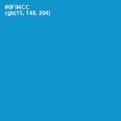#0F94CC - Pacific Blue Color Image