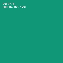 #0F9778 - Elf Green Color Image