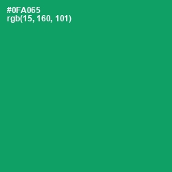 #0FA065 - Green Haze Color Image
