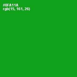#0FA11A - Forest Green Color Image