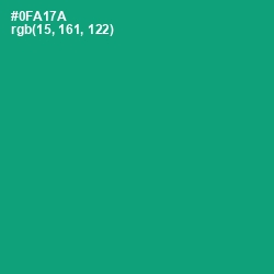 #0FA17A - Jade Color Image