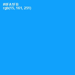 #0FA1FB - Dodger Blue Color Image