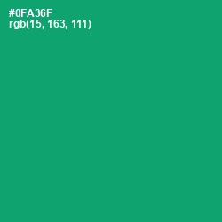 #0FA36F - Green Haze Color Image