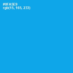 #0FA5E9 - Cerulean Color Image