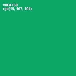 #0FA768 - Green Haze Color Image