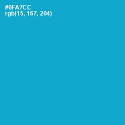 #0FA7CC - Cerulean Color Image