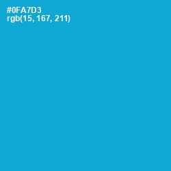 #0FA7D3 - Cerulean Color Image