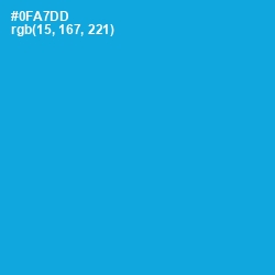 #0FA7DD - Cerulean Color Image