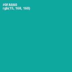 #0FA8A0 - Persian Green Color Image