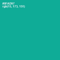 #0FAD97 - Persian Green Color Image