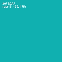 #0FB0AF - Eastern Blue Color Image