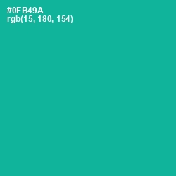 #0FB49A - Persian Green Color Image