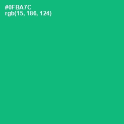 #0FBA7C - Jade Color Image
