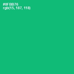 #0FBB76 - Jade Color Image